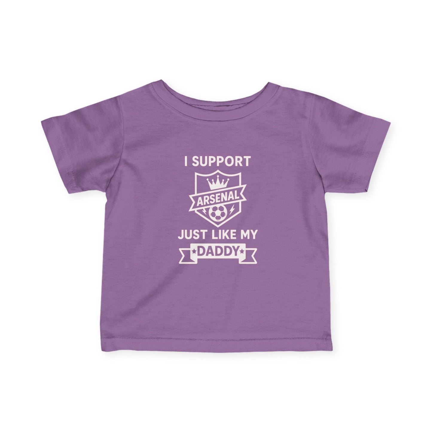 Infant Tee — "I Support My Dad Just Like My Daddy" Cute Baby Shirt for New Dads & Father’s Day