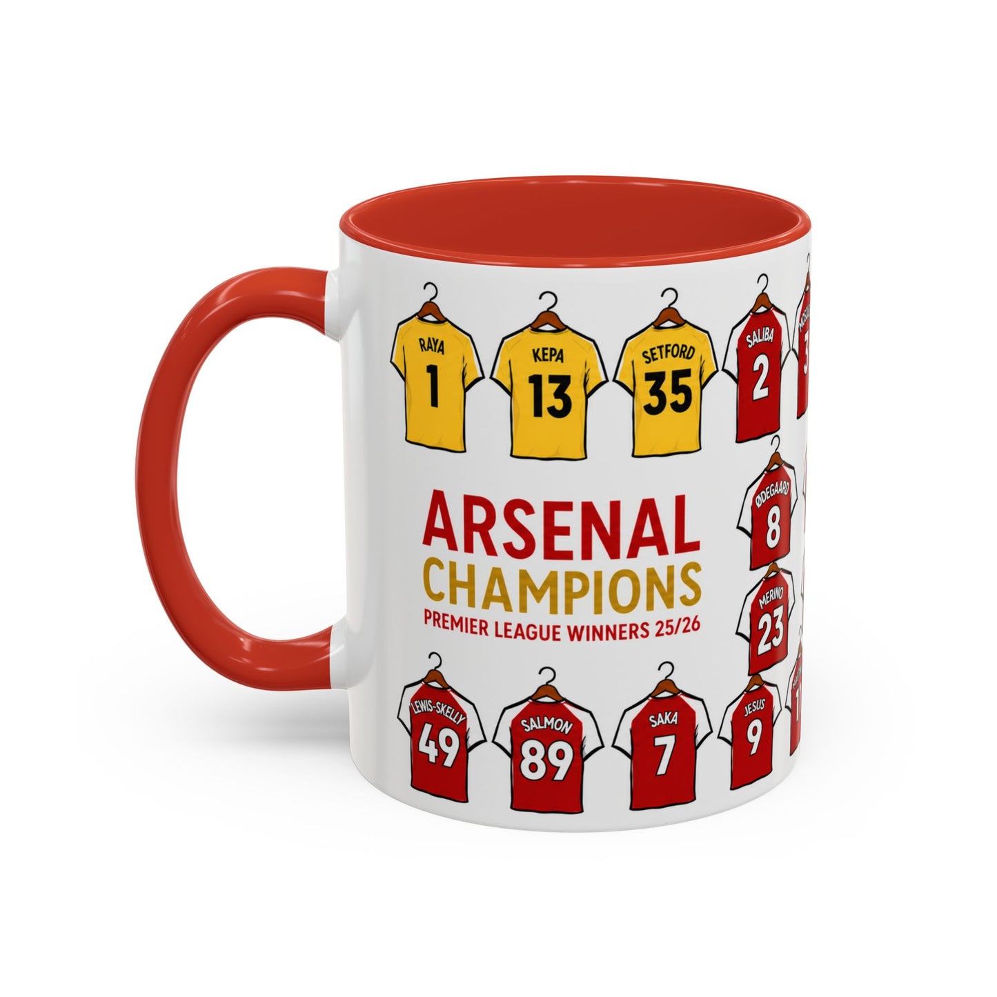 Arsenal Premier League Champions 2025/26 Squad Mug