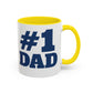 #1 Dad Accent Coffee Mug — Father's Day Gift 11/15oz