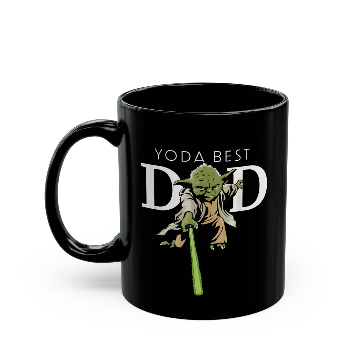 Yoda Best Dad Black Mug – Funny Star Wars Father’s Day Coffee Cup (11oz/15oz)
