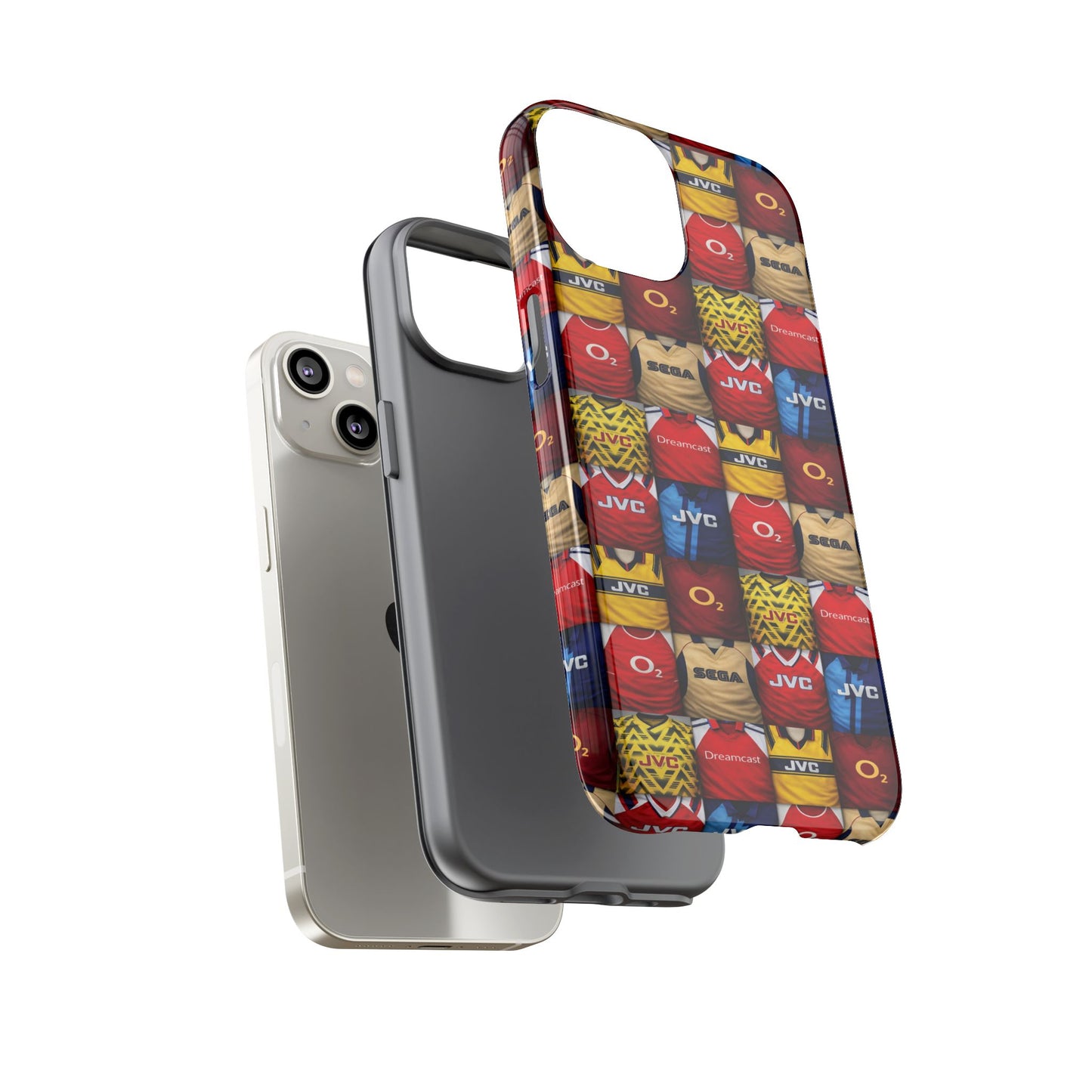 Retro Arsenal Football Shirt Mosaic Tough Phone Case