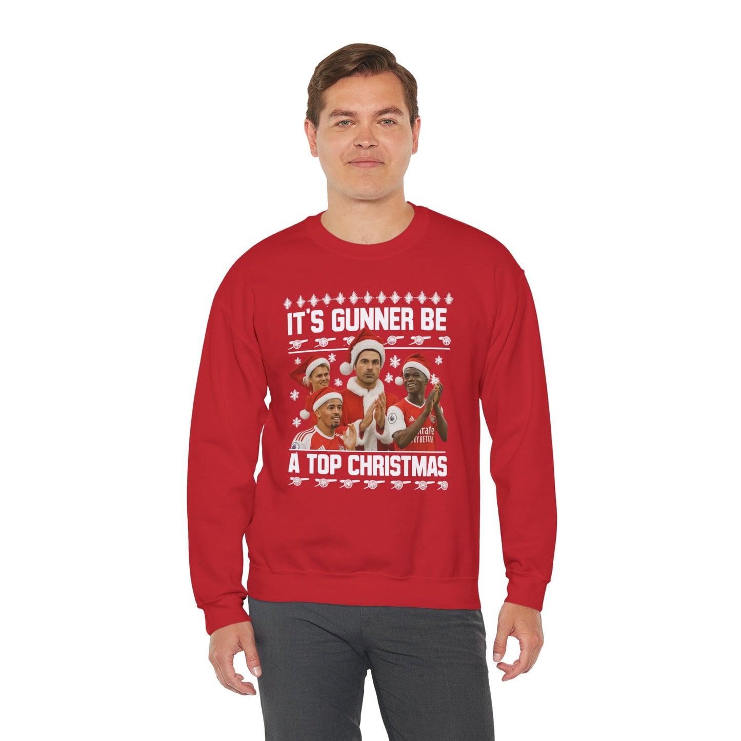 Christmas Sweatshirt — "It's Gunner Be a Top Christmas" Holiday Crewneck