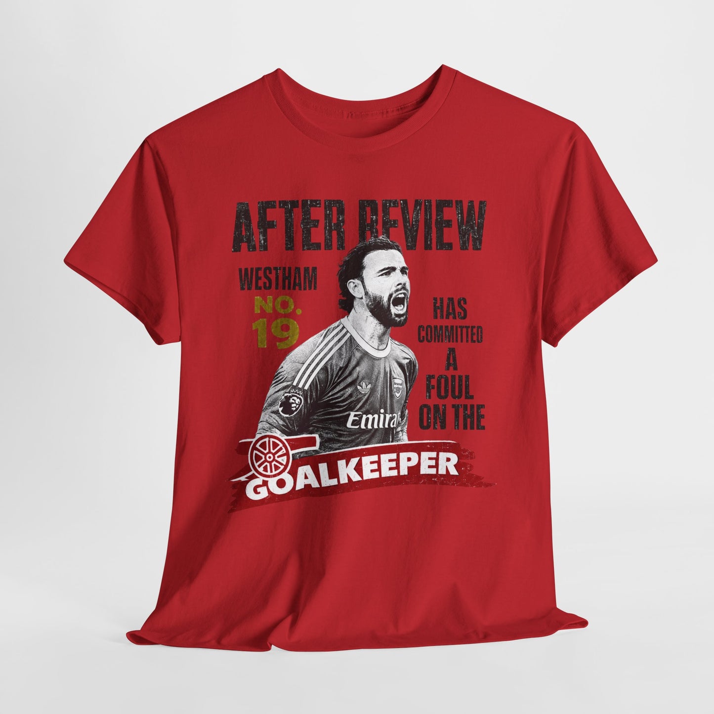 Goalkeeper Foul T‑Shirt — After Review Westham No.19 Football Fan Tee