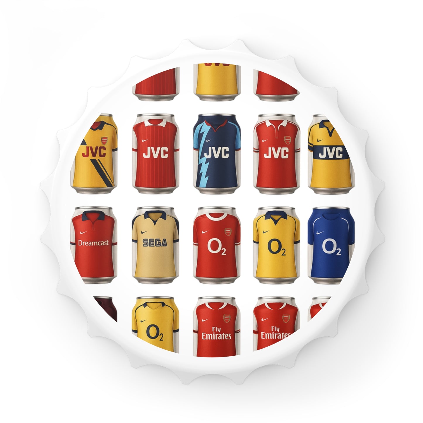 Arsenal Fan Beer Can Bottle Opener — North London Forever Heart Design