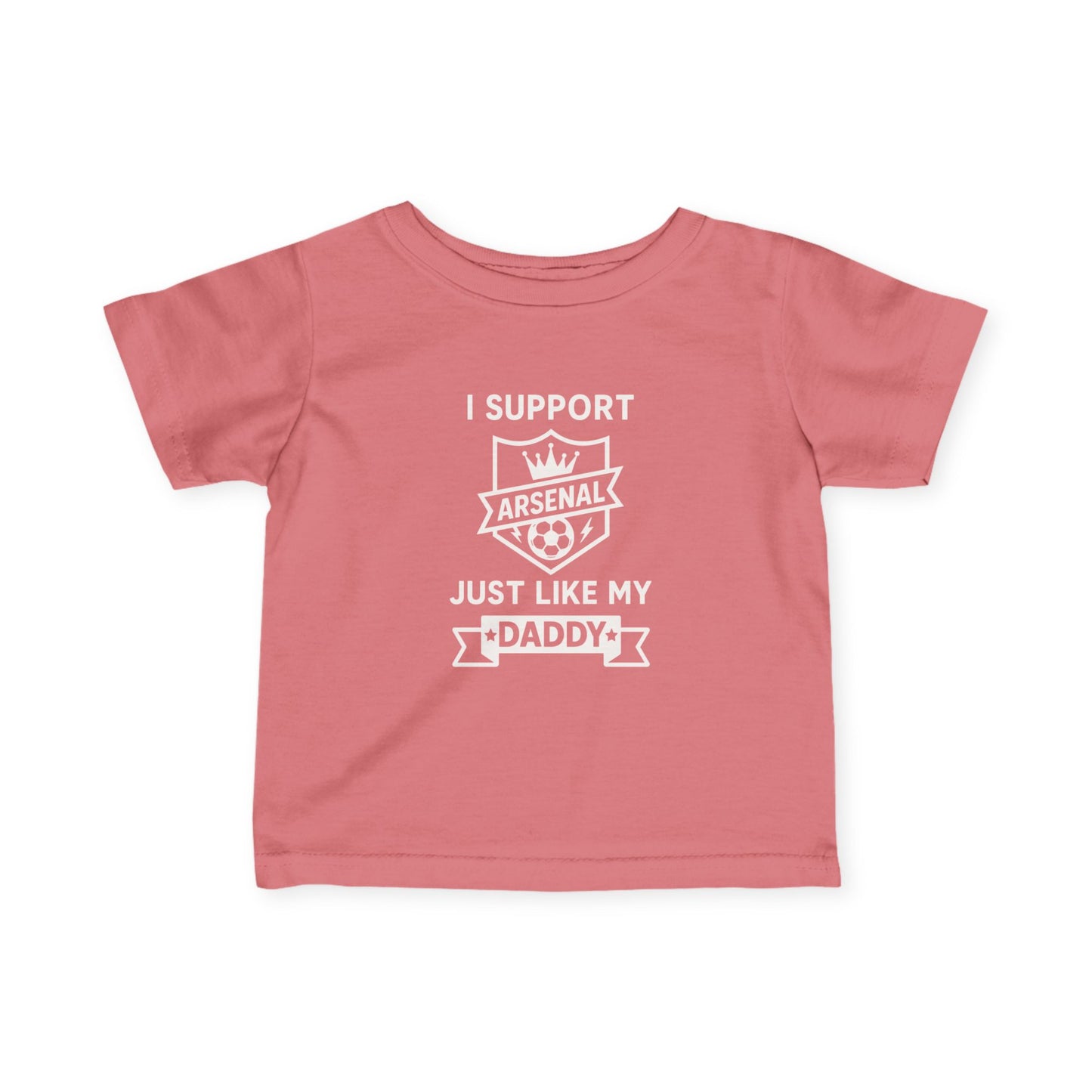 Infant Tee — "I Support My Dad Just Like My Daddy" Cute Baby Shirt for New Dads & Father’s Day