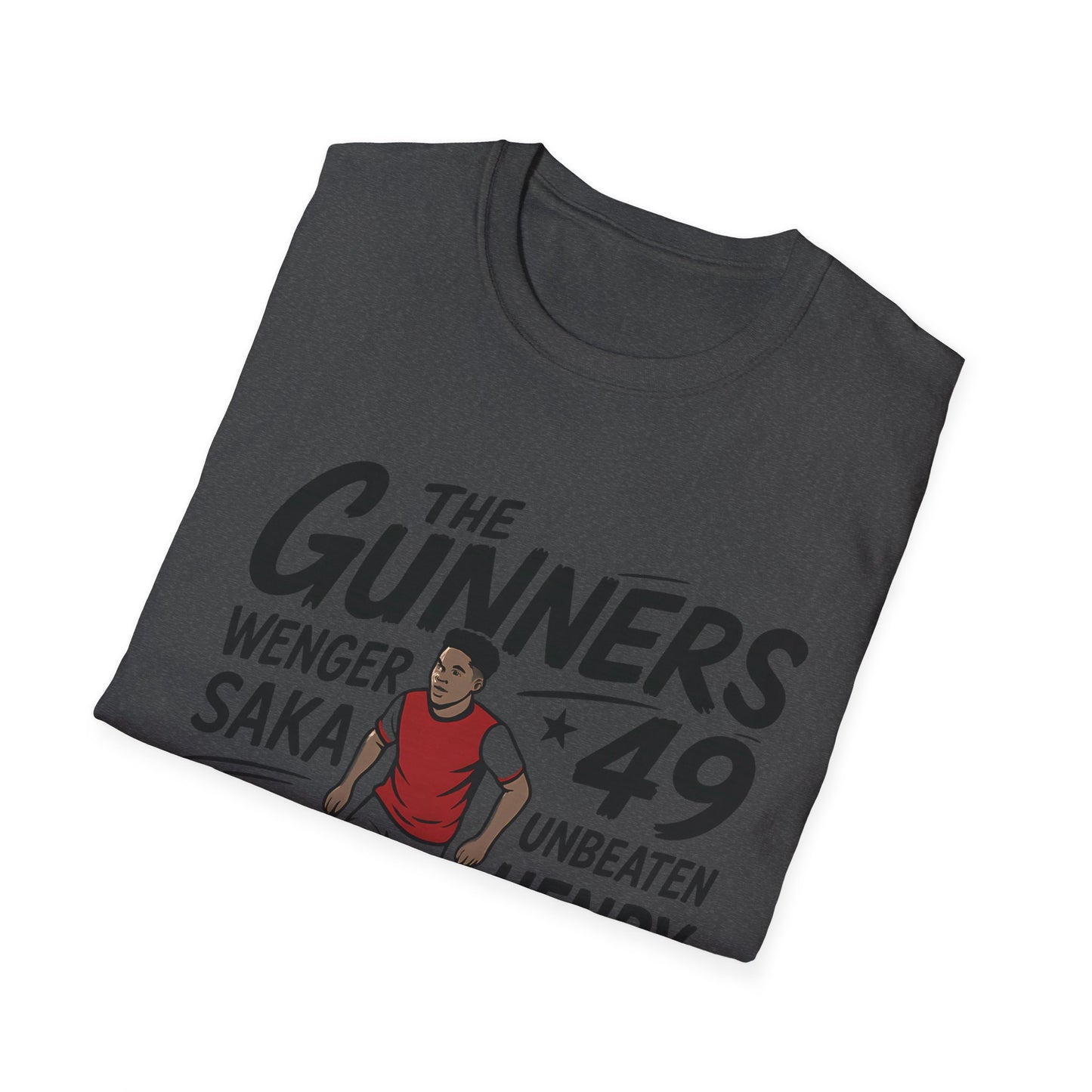 The Gunners Arsenal T-Shirt — Arsenal Legends Shirt (Wenger, Henry, Bergkamp, Saka)
