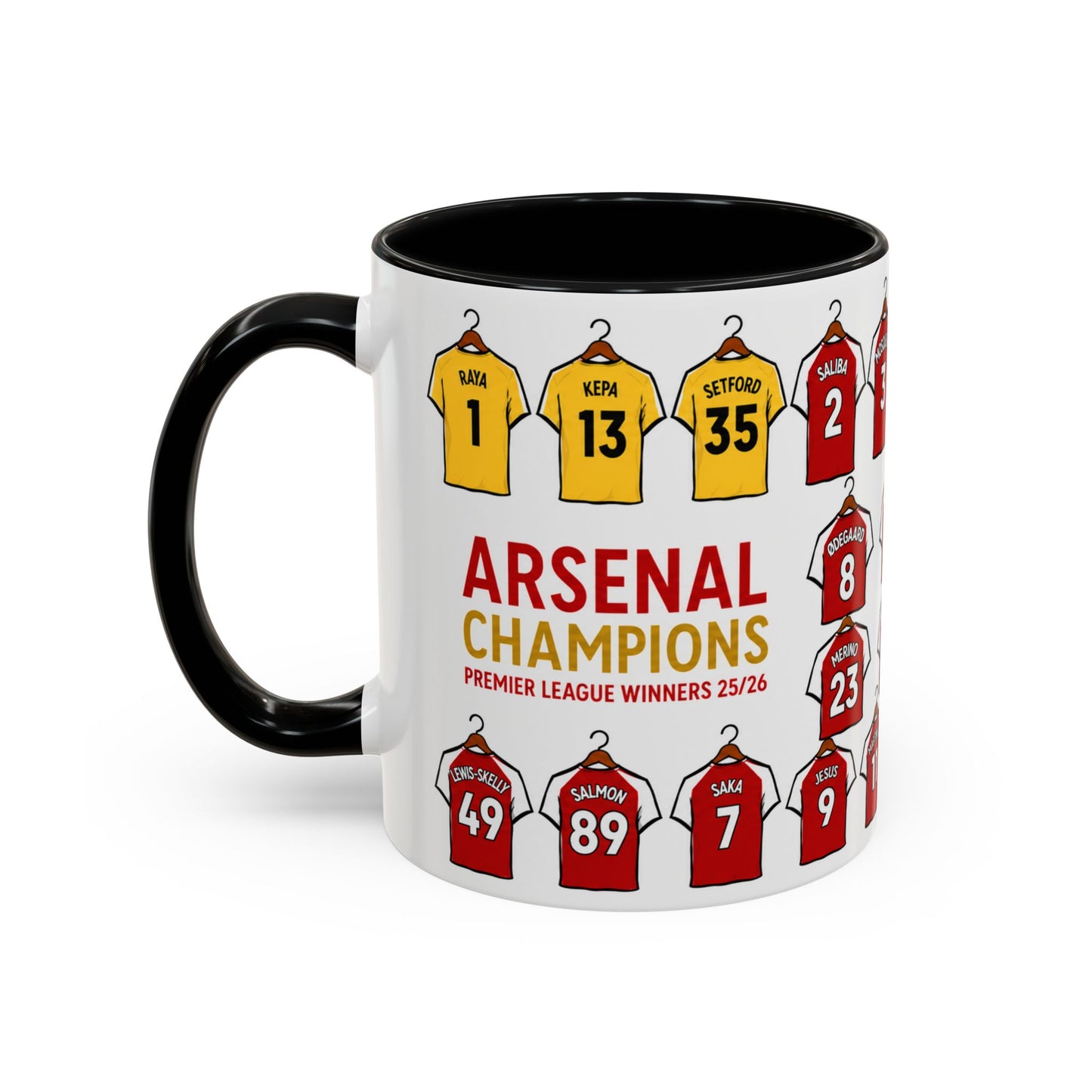 Arsenal Premier League Champions 2025/26 Squad Mug
