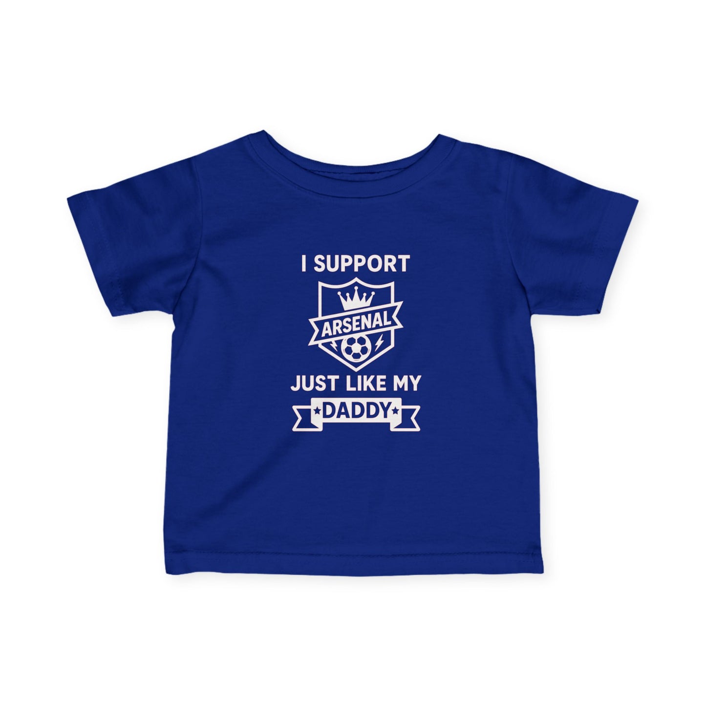 Infant Tee — "I Support My Dad Just Like My Daddy" Cute Baby Shirt for New Dads & Father’s Day