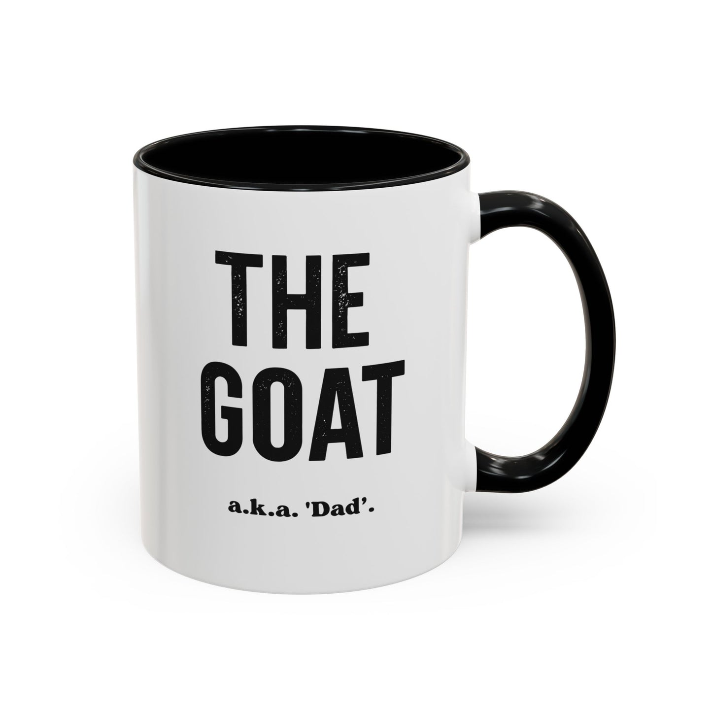 The GOAT Dad Accent Coffee Mug — 11/15oz Black-Handle Gift