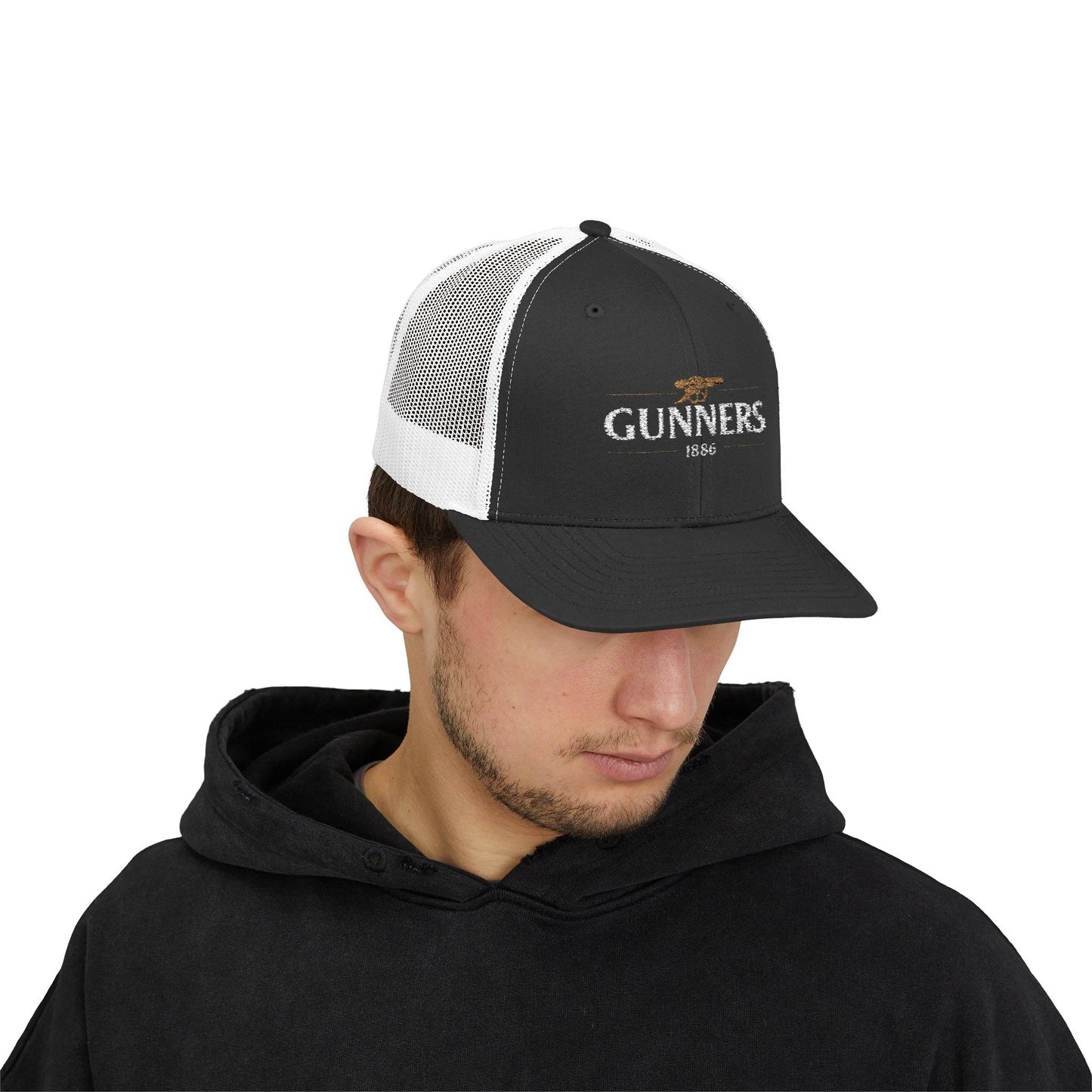 Gunners Trucker Cap – Vintage Distressed Logo Snapback