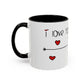 I Love You This Much Coffee Mug — Cute Stick Figure Heart Gift for Valentine’s Day & Anniversaries