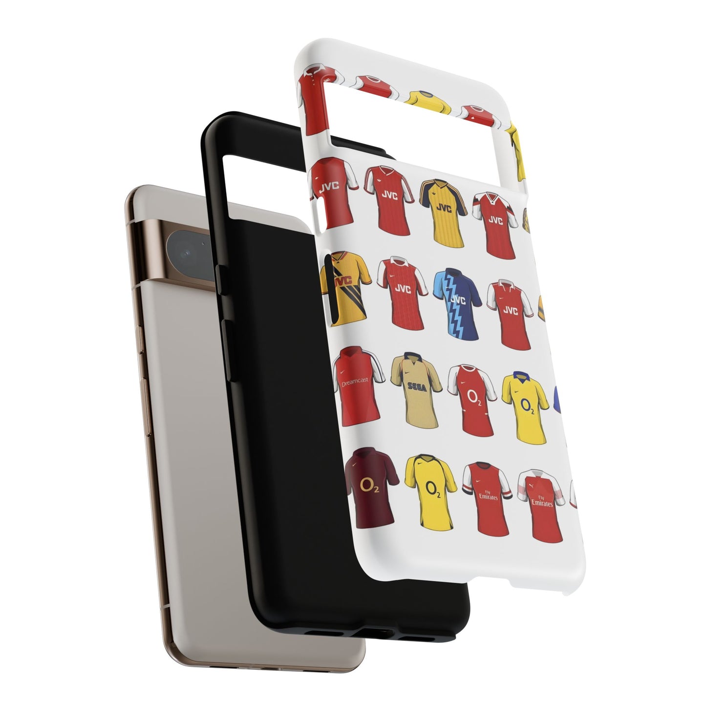 Arsenal Football Jersey Pattern Phone Case – Vintage Kit Collage Tough Cases