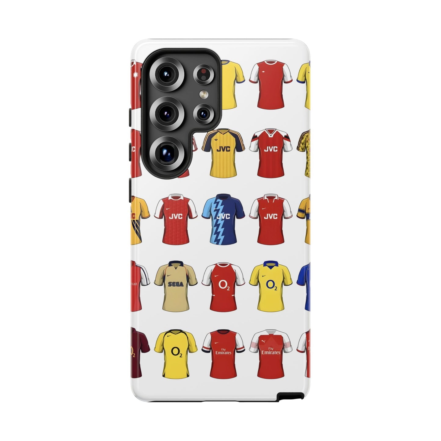 Arsenal Football Jersey Pattern Phone Case – Vintage Kit Collage Tough Cases