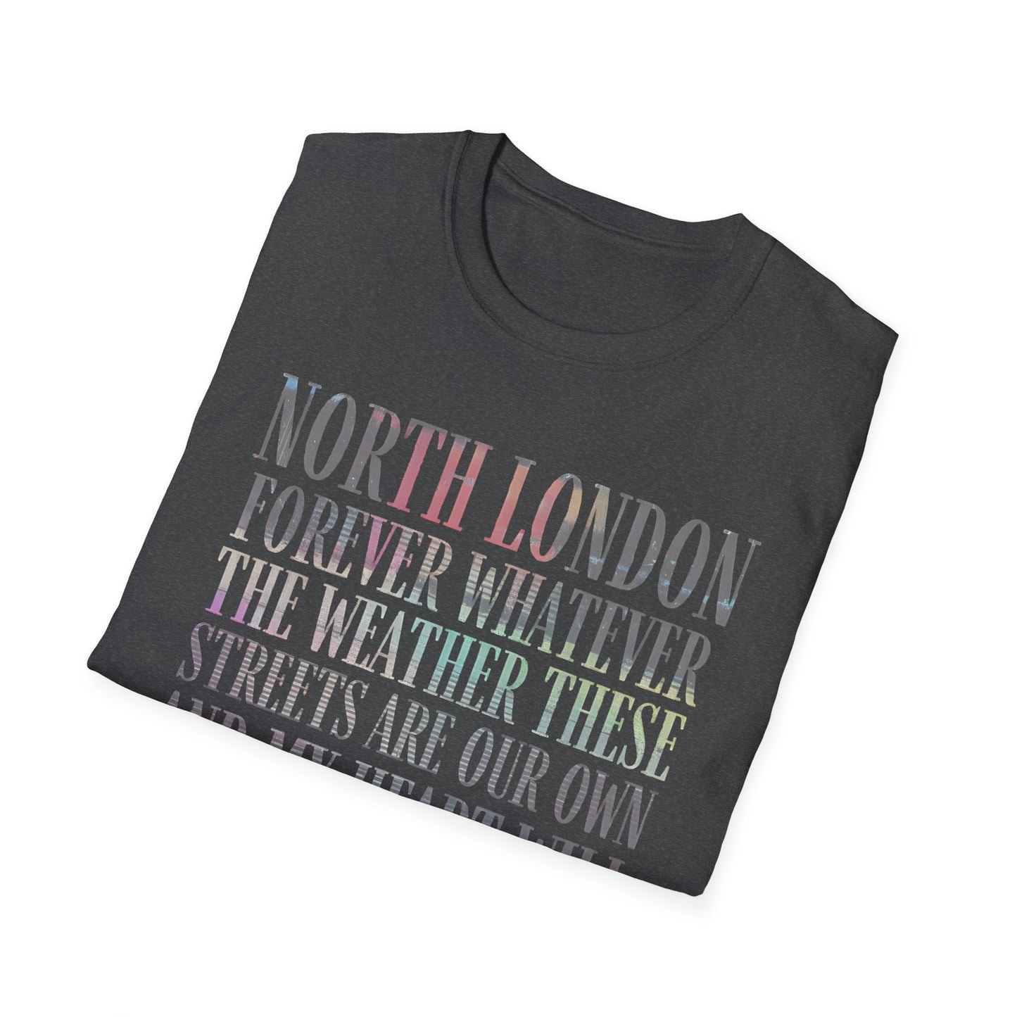 North London Typography T-Shirt — Pastel Lyrics Tee