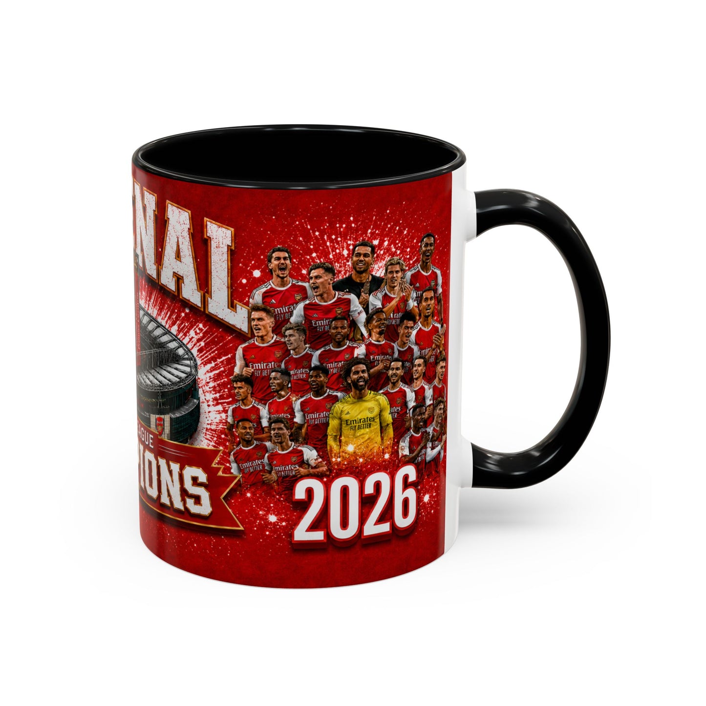 Arsenal Champions 2026 Accent Coffee Mug (NEW)