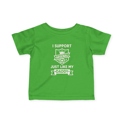 Infant Tee — "I Support My Dad Just Like My Daddy" Cute Baby Shirt for New Dads & Father’s Day