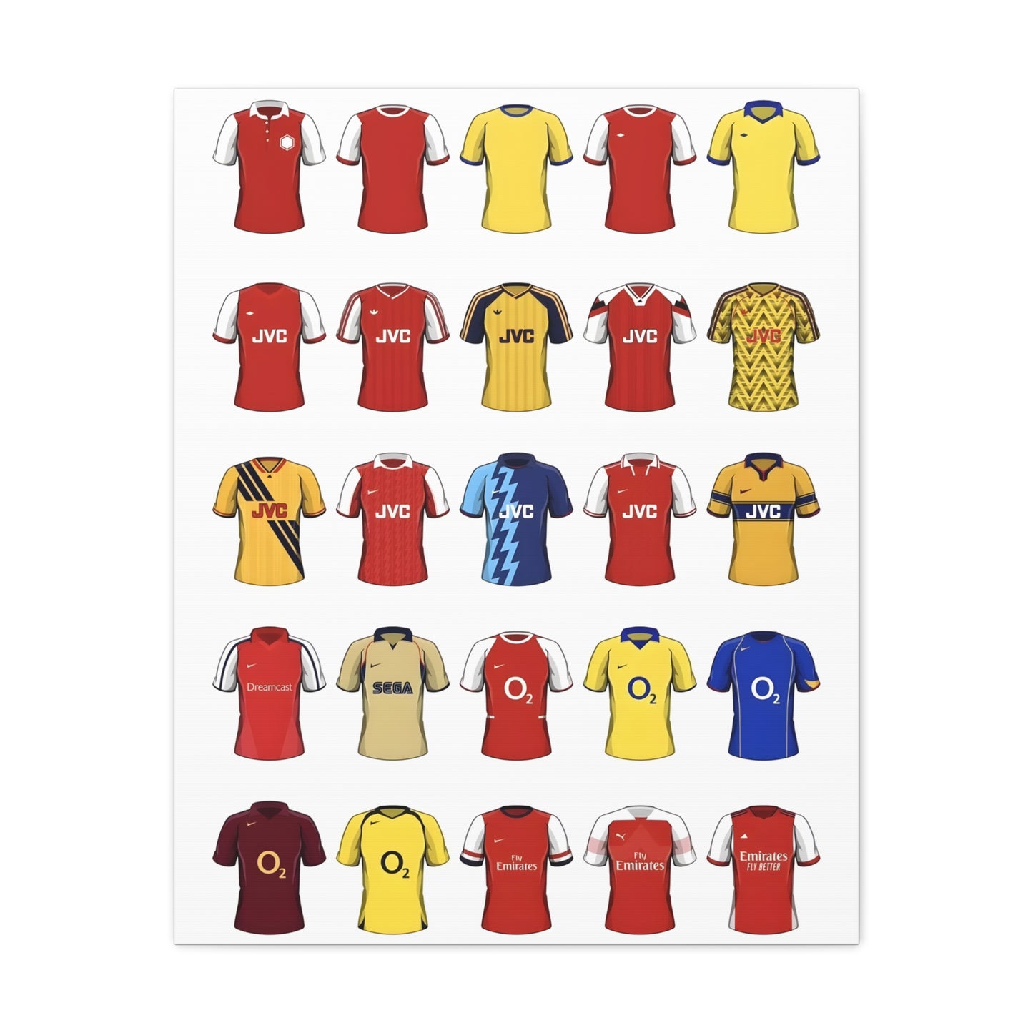 Football Kit Poster — Vintage Soccer Jersey Canvas Print