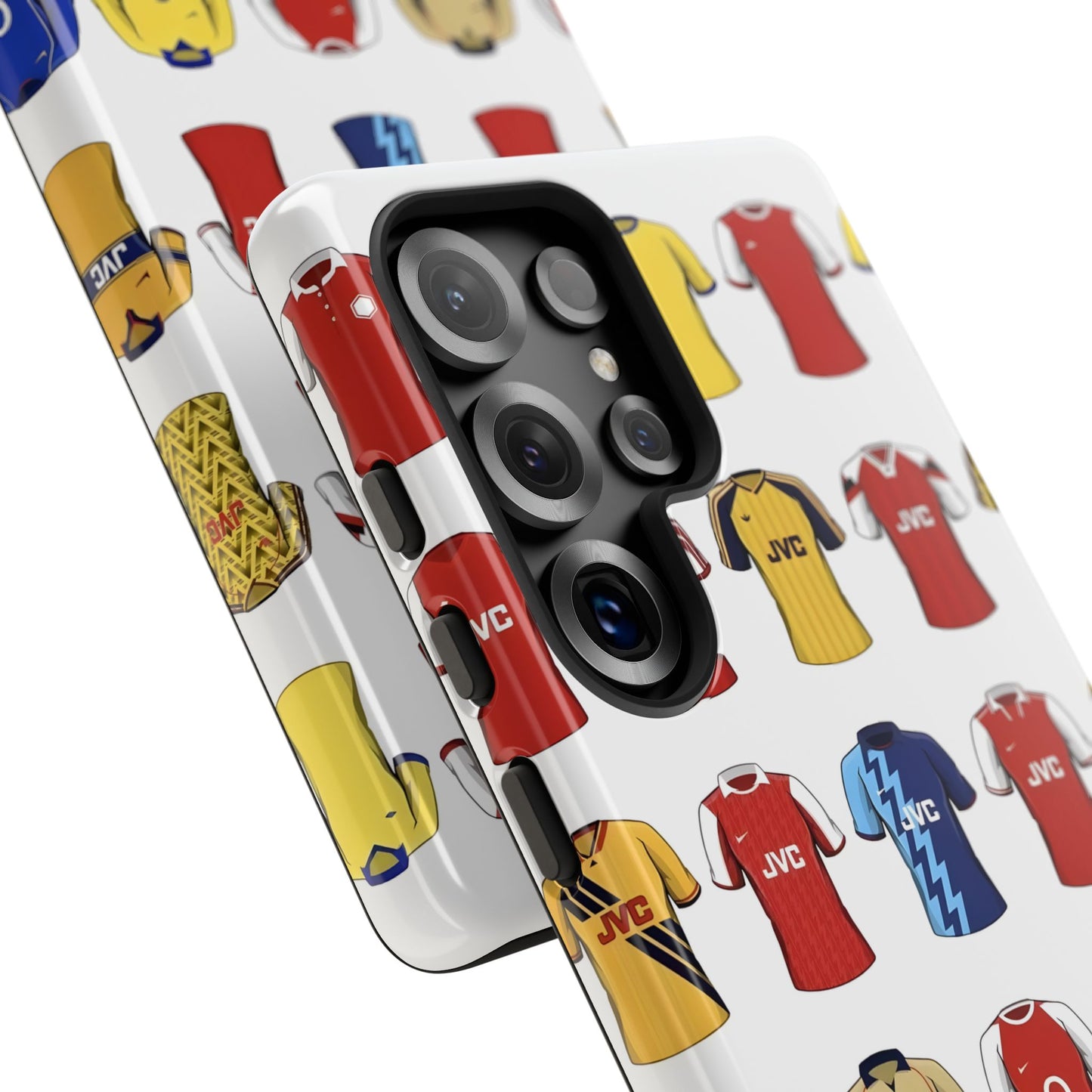 Arsenal Football Jersey Pattern Phone Case – Vintage Kit Collage Tough Cases
