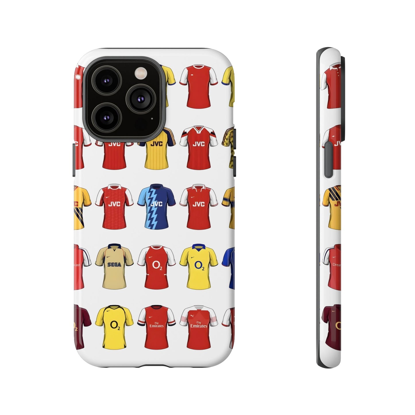 Arsenal Football Jersey Pattern Phone Case – Vintage Kit Collage Tough Cases