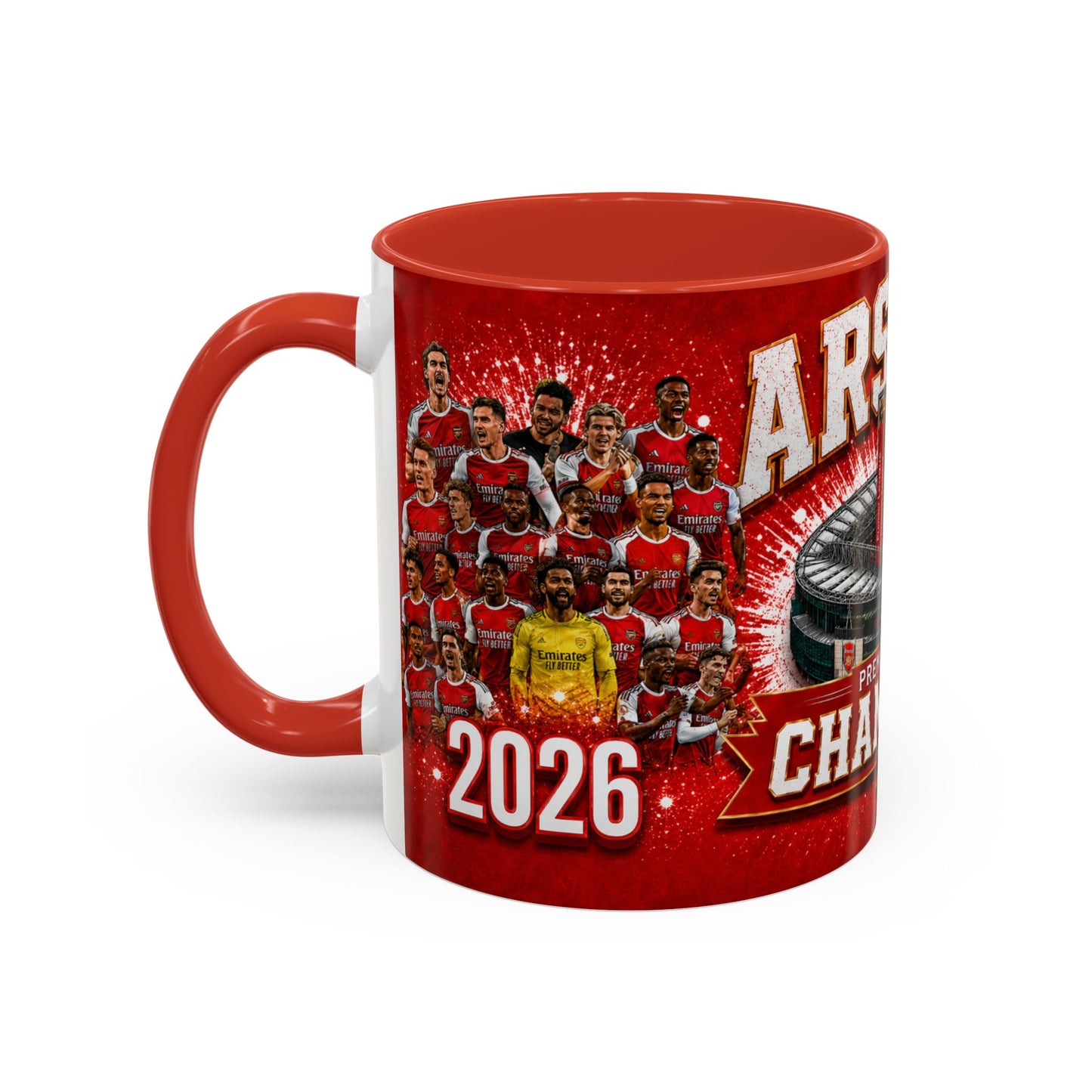 Arsenal Champions 2026 Accent Coffee Mug (NEW)