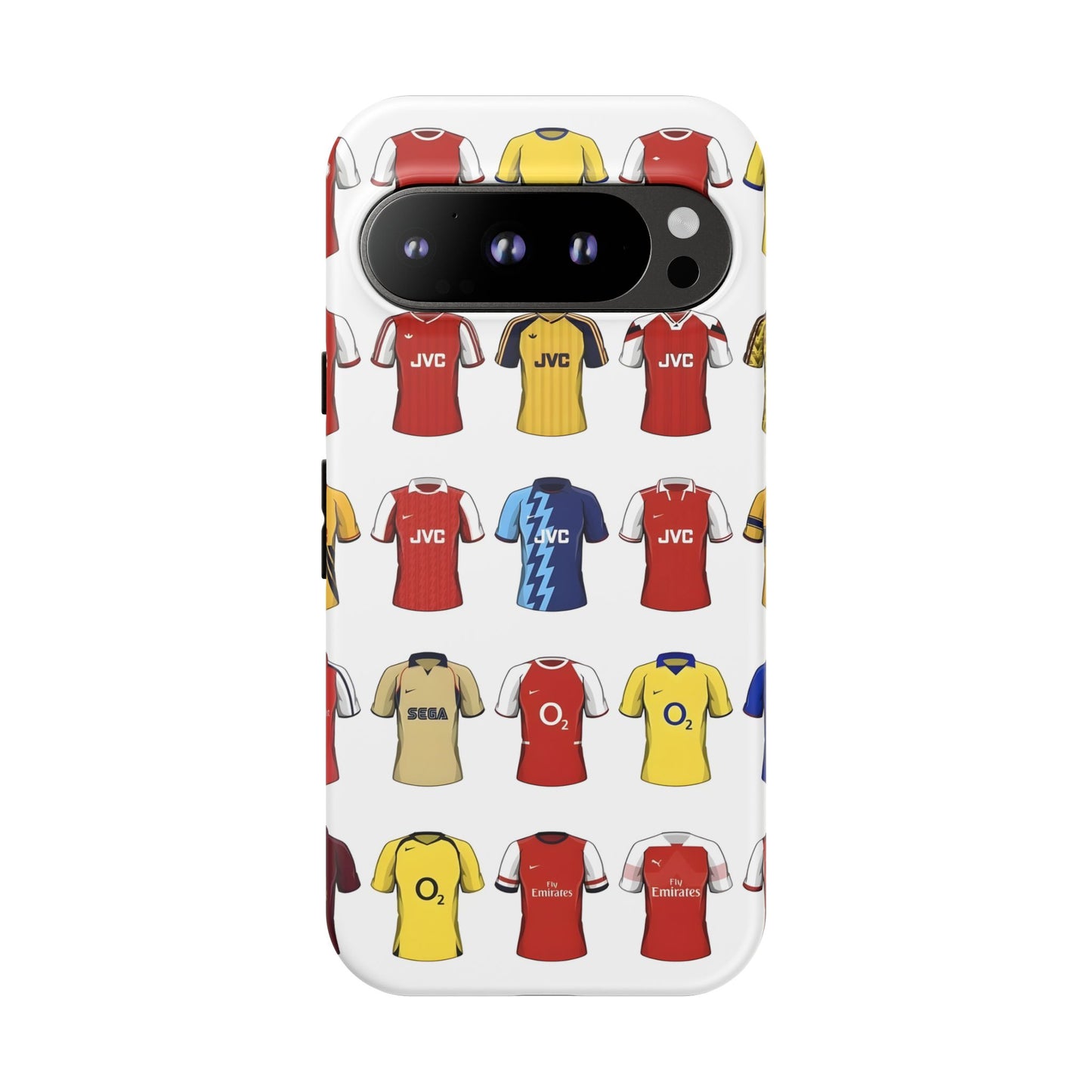 Arsenal Football Jersey Pattern Phone Case – Vintage Kit Collage Tough Cases