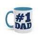 #1 Dad Accent Coffee Mug — Father's Day Gift 11/15oz