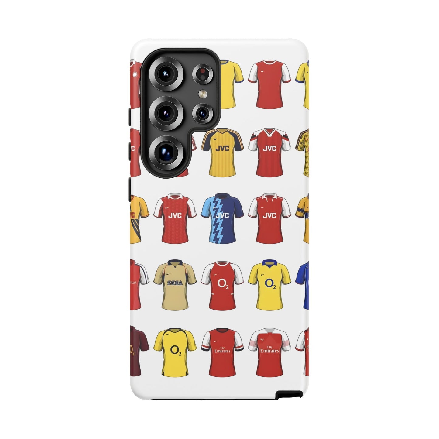 Arsenal Football Jersey Pattern Phone Case – Vintage Kit Collage Tough Cases