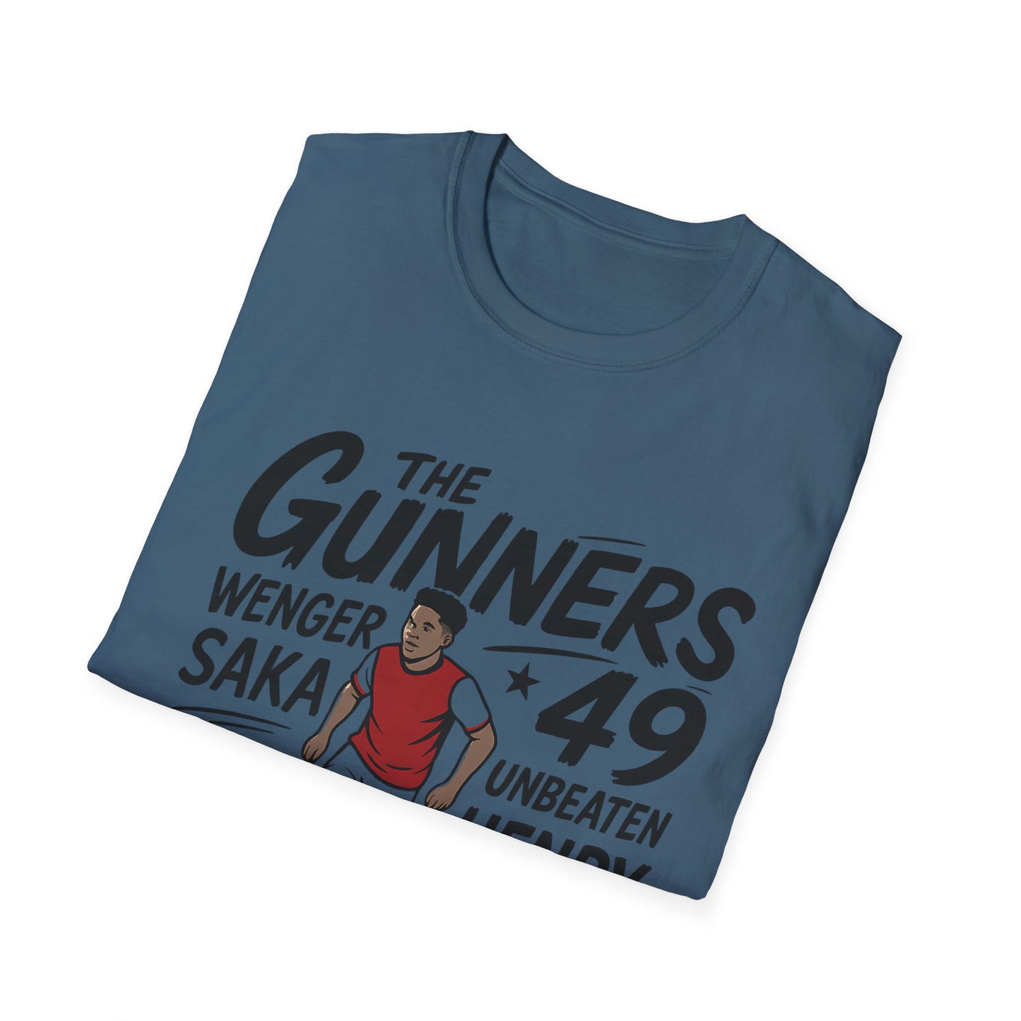 The Gunners Arsenal T-Shirt — Arsenal Legends Shirt (Wenger, Henry, Bergkamp, Saka)