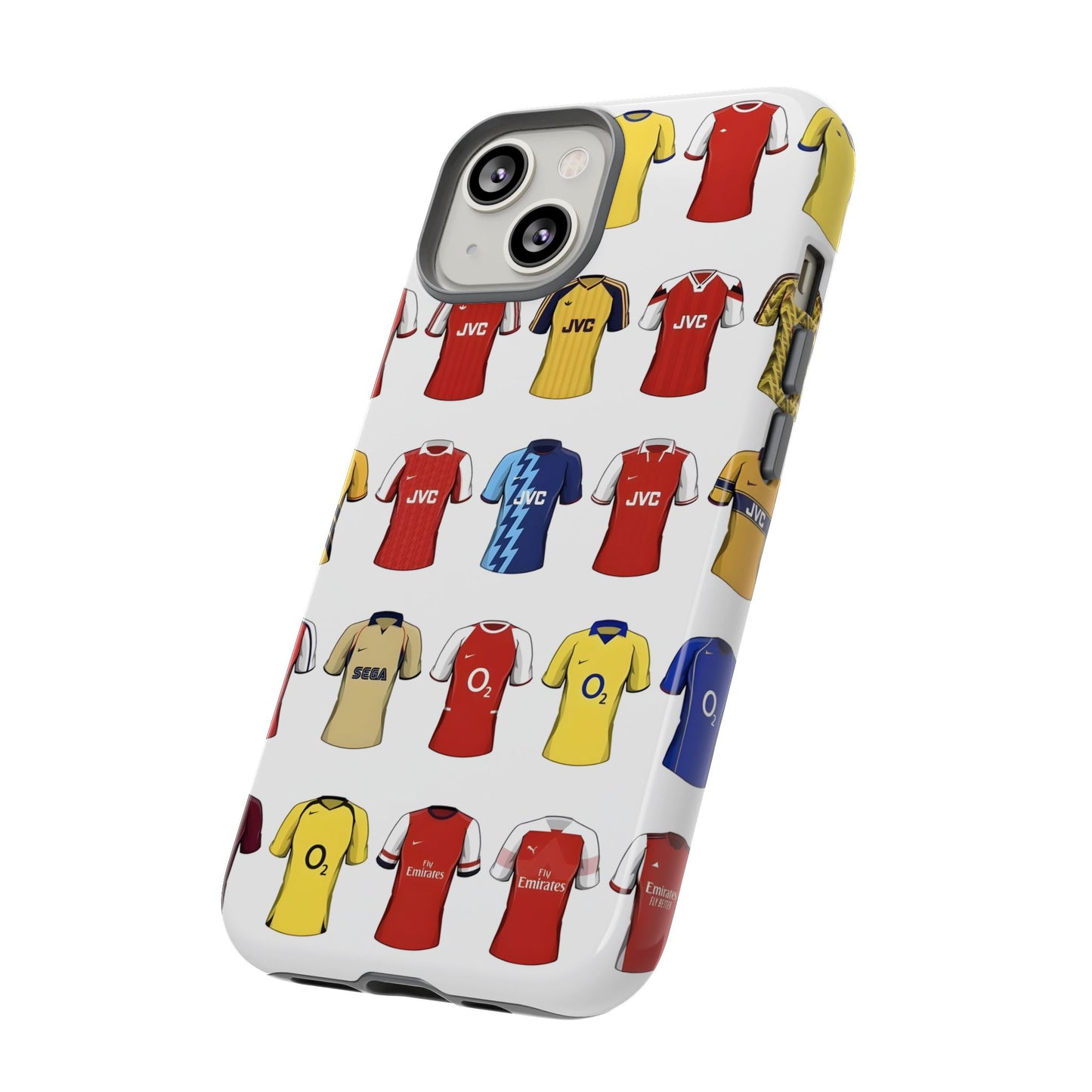 Arsenal Football Jersey Pattern Phone Case – Vintage Kit Collage Tough Cases
