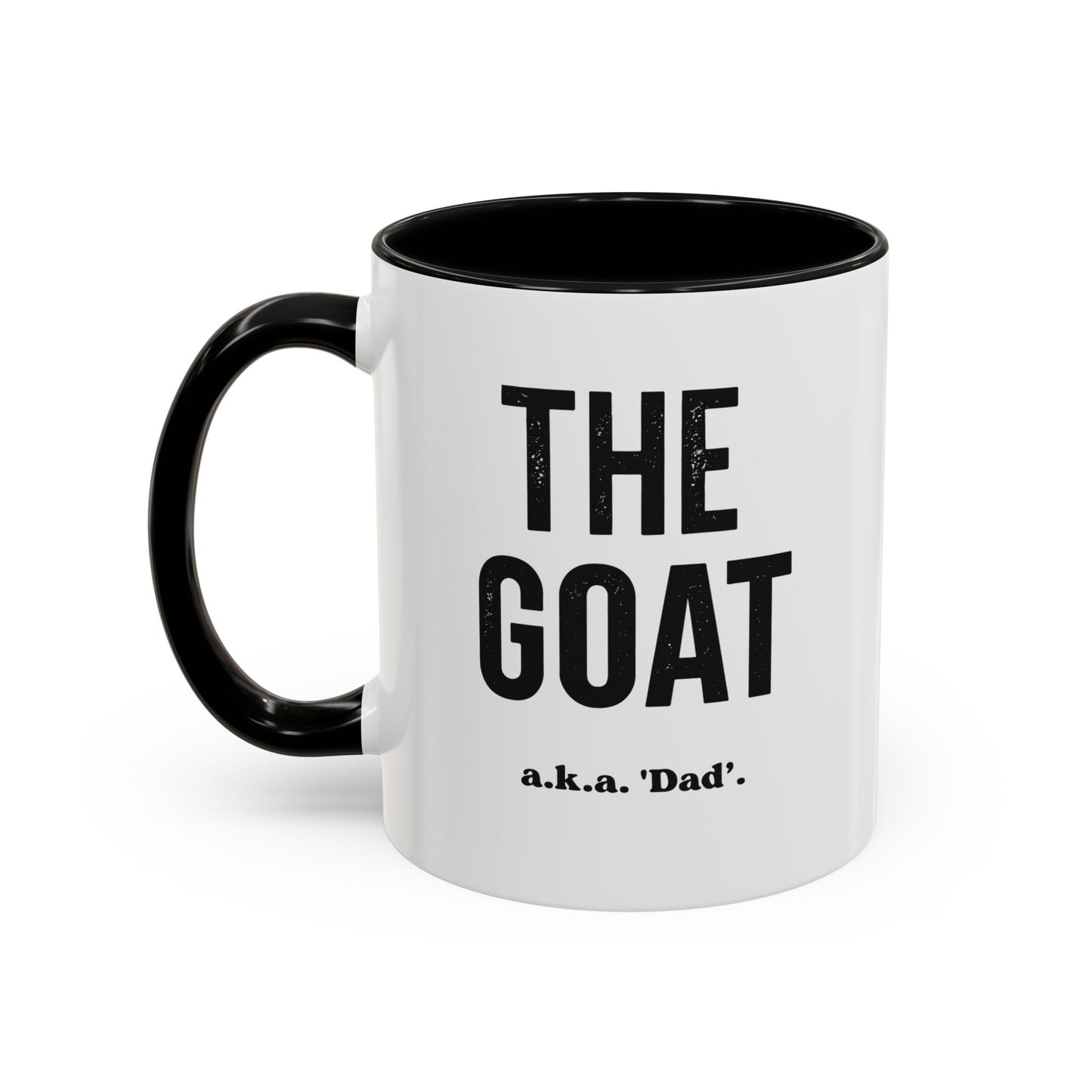 The GOAT Dad Accent Coffee Mug — 11/15oz Black-Handle Gift