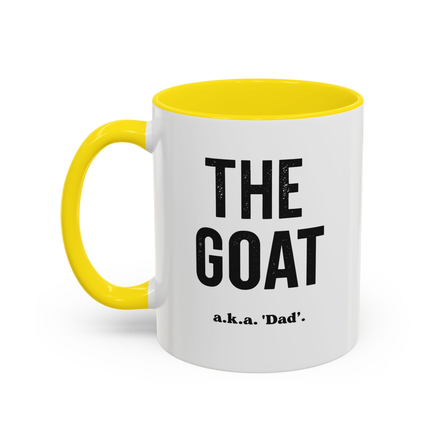 The GOAT Dad Accent Coffee Mug — 11/15oz Black-Handle Gift