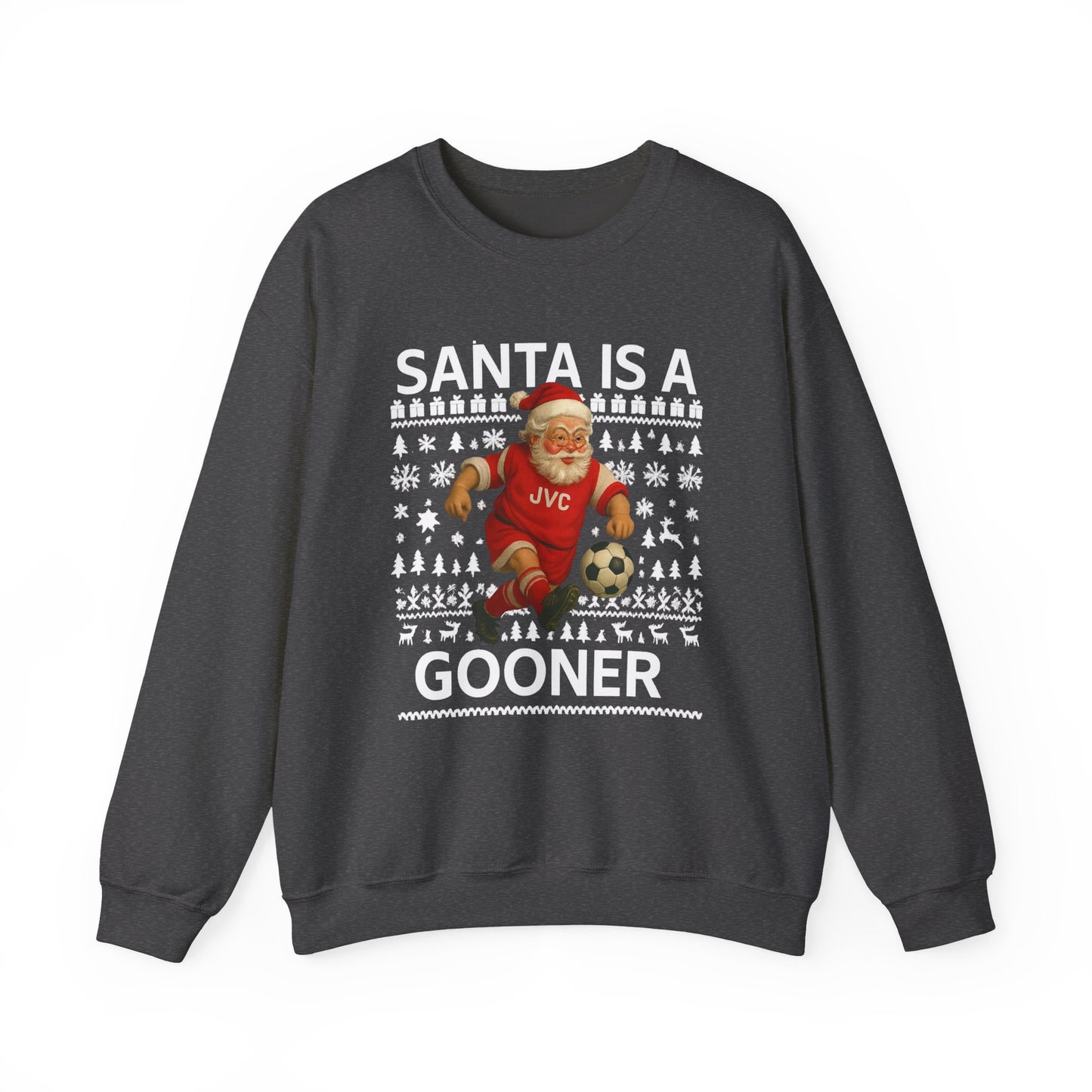 Santa Is A Gooner Sweatshirt — Christmas Crewneck for Football Fans
