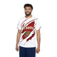 Arsenal Inspired Ripped-Logo Sports Jersey — Men’s Athletic Tee