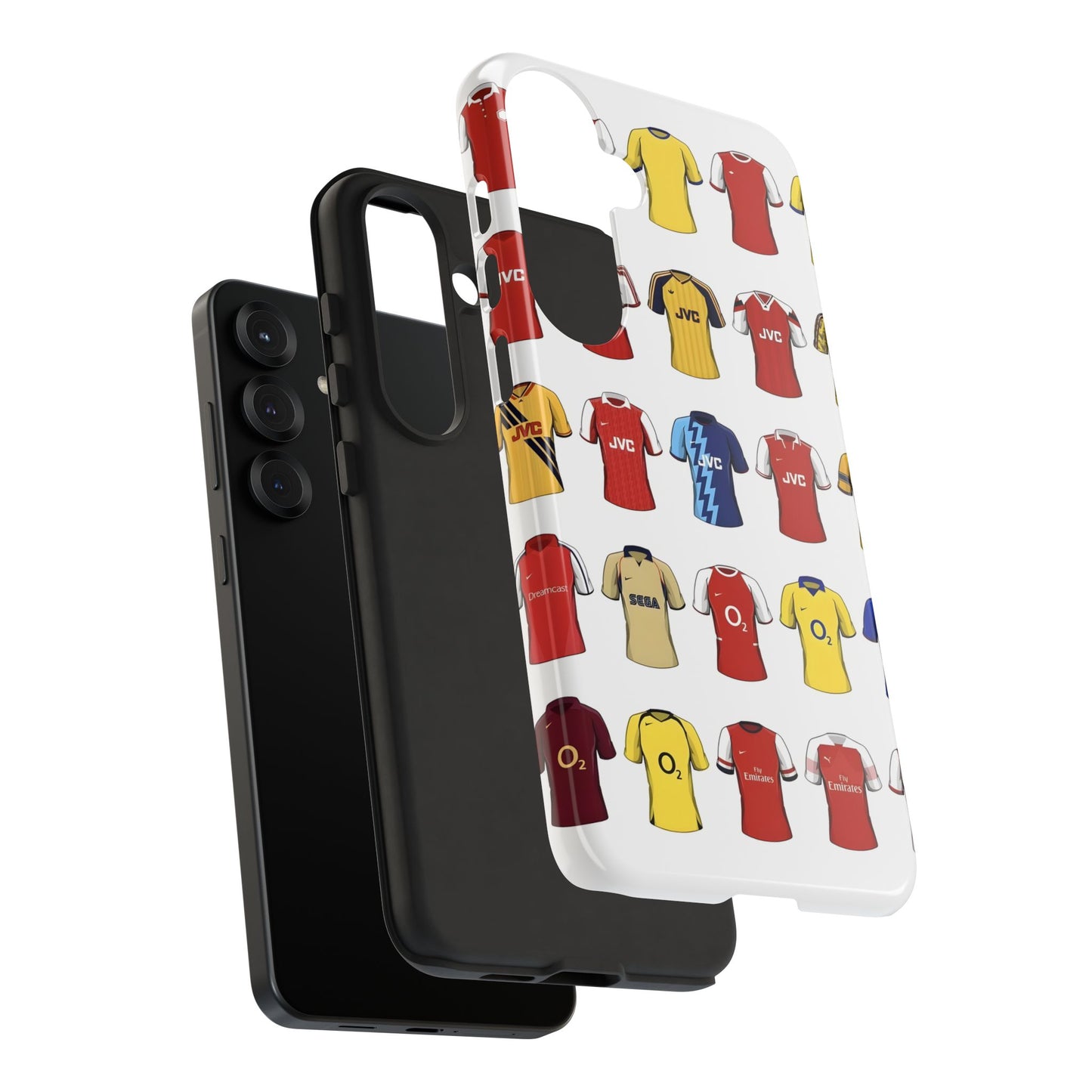 Arsenal Football Jersey Pattern Phone Case – Vintage Kit Collage Tough Cases