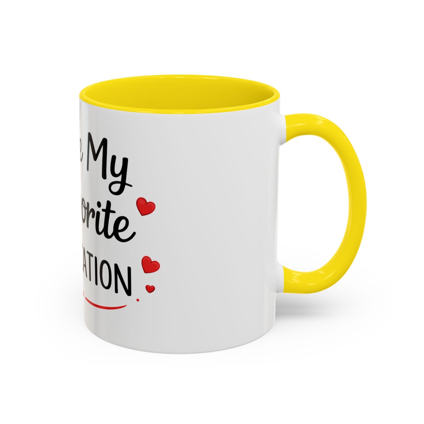 Coffee Mug — "You're My Favorite Notification" Accent Love Mug (11/15 oz)
