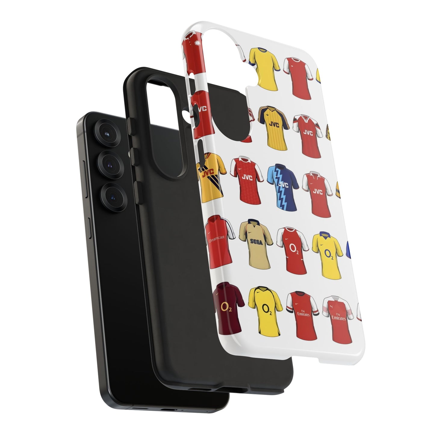 Arsenal Football Jersey Pattern Phone Case – Vintage Kit Collage Tough Cases