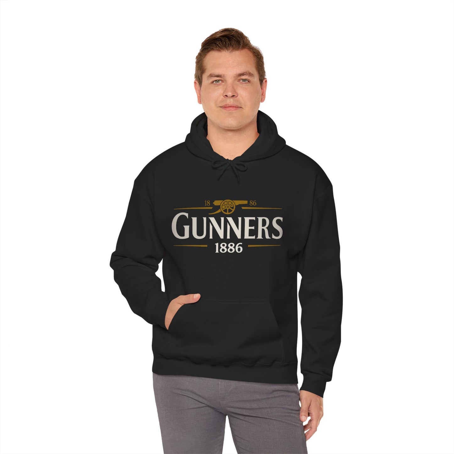 Gunners 1886 Hoodie — Vintage Football Supporter Pullover