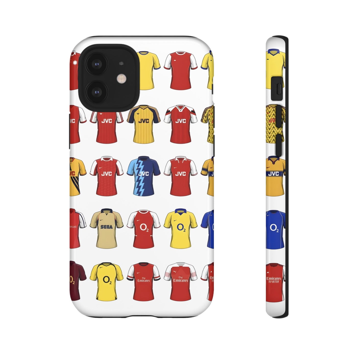 Arsenal Football Jersey Pattern Phone Case – Vintage Kit Collage Tough Cases