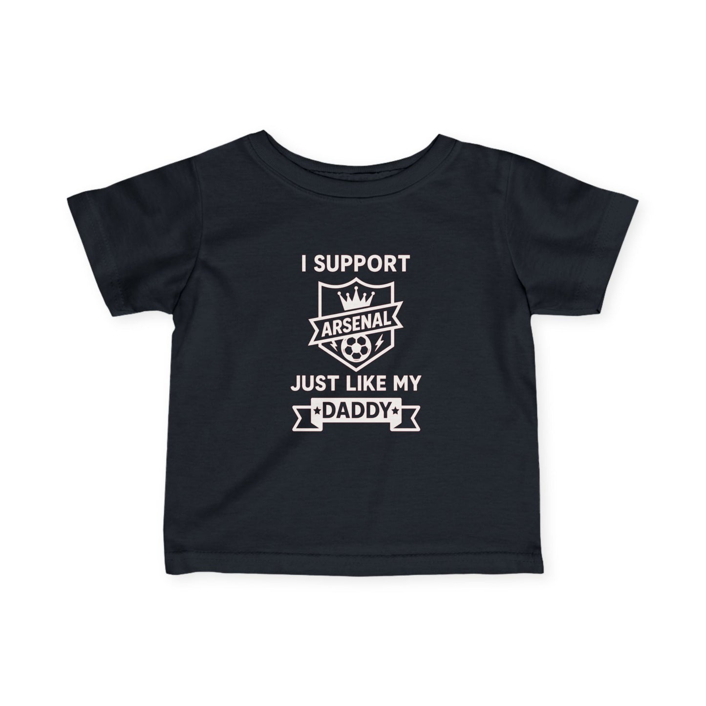 Infant Tee — "I Support My Dad Just Like My Daddy" Cute Baby Shirt for New Dads & Father’s Day