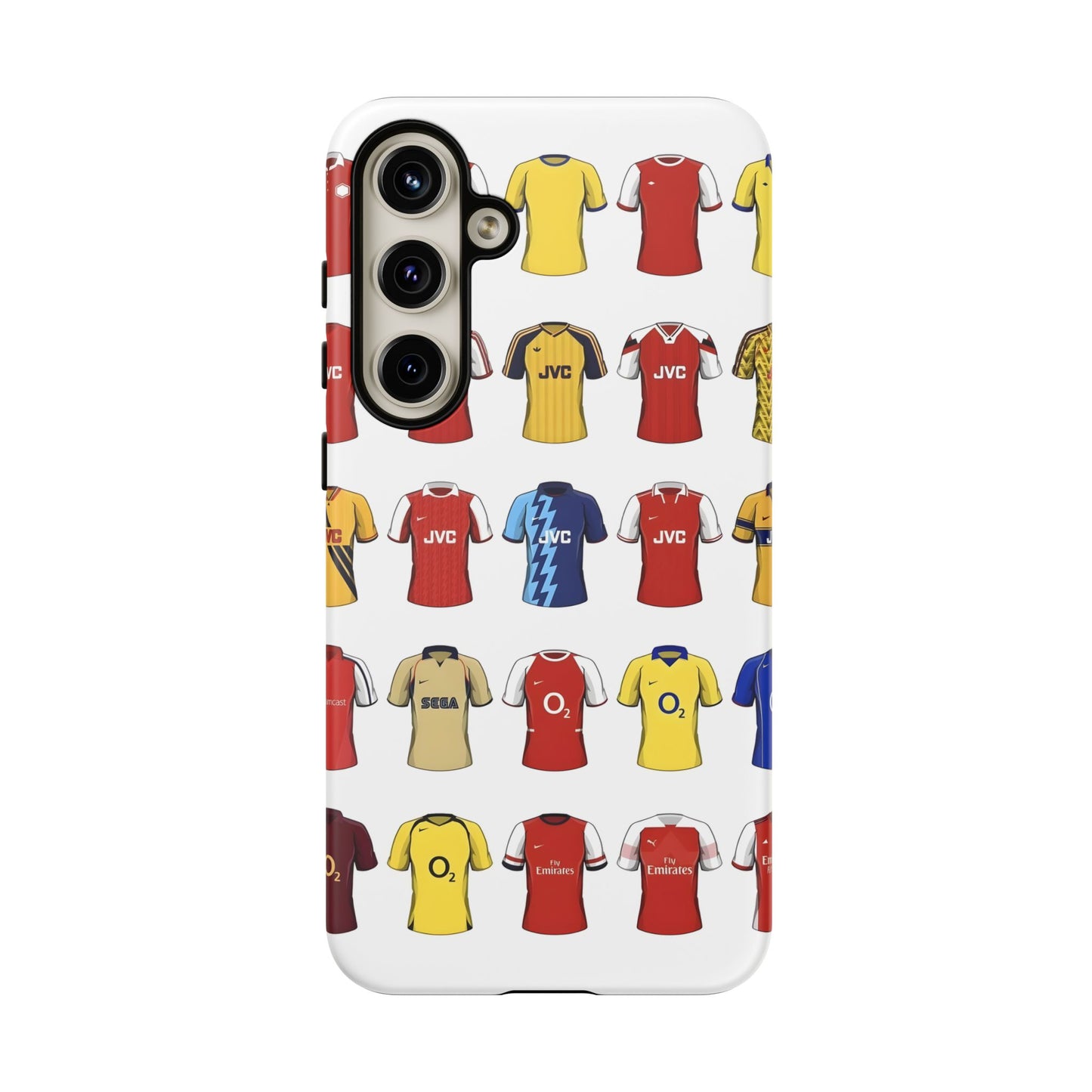 Arsenal Football Jersey Pattern Phone Case – Vintage Kit Collage Tough Cases
