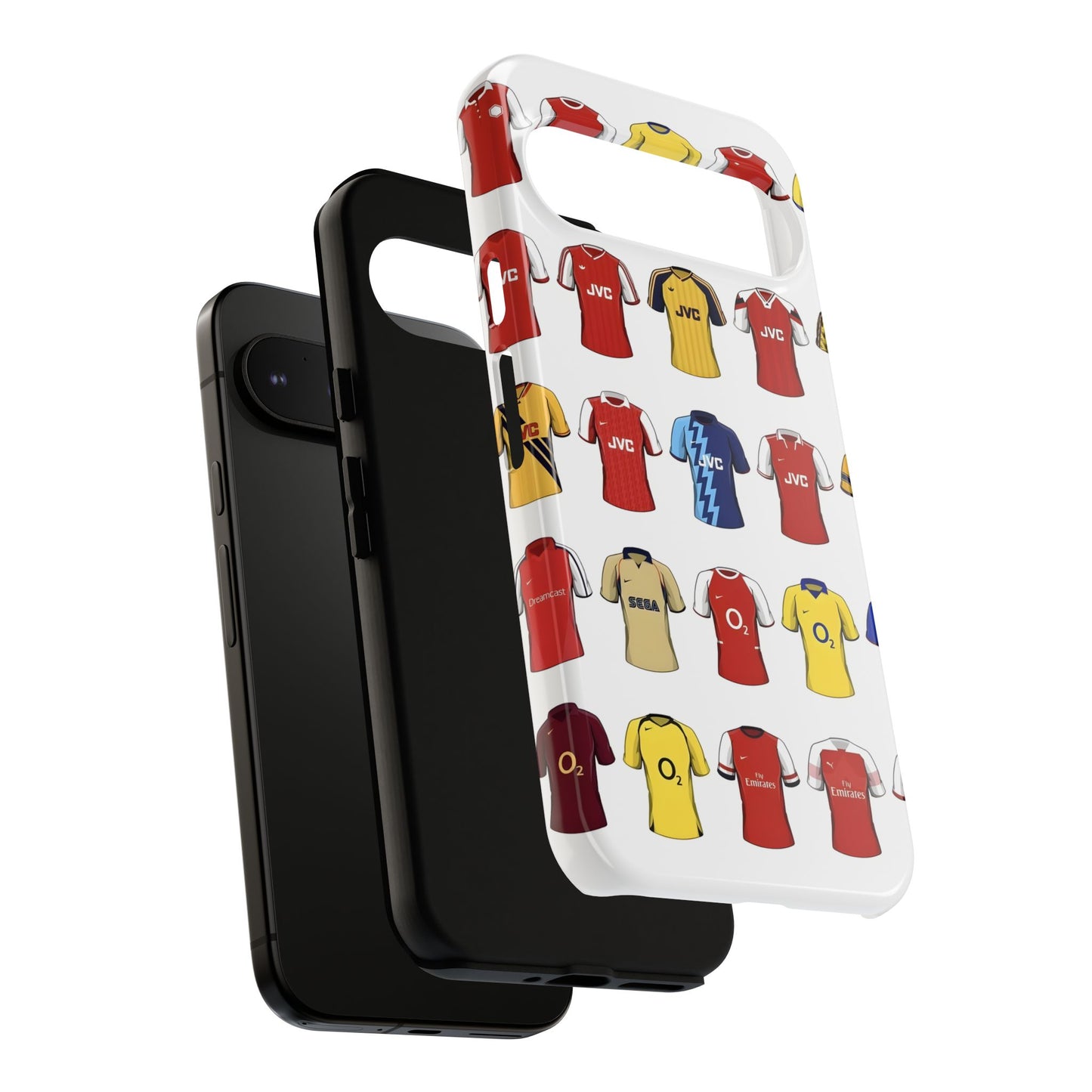 Arsenal Football Jersey Pattern Phone Case – Vintage Kit Collage Tough Cases