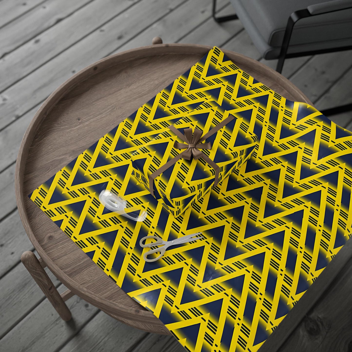 Arsenal Bruised Banana Gift Wrap — Modern Geometric Wrapping Paper