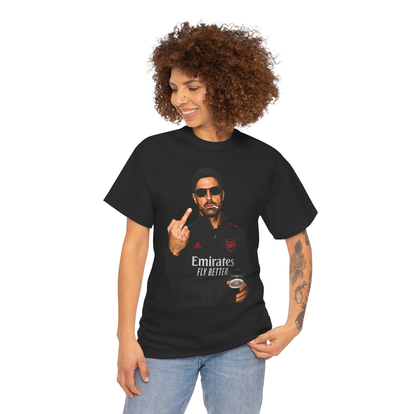 Arteta Flipping The Finger Arsenal Football Tee Design (New)