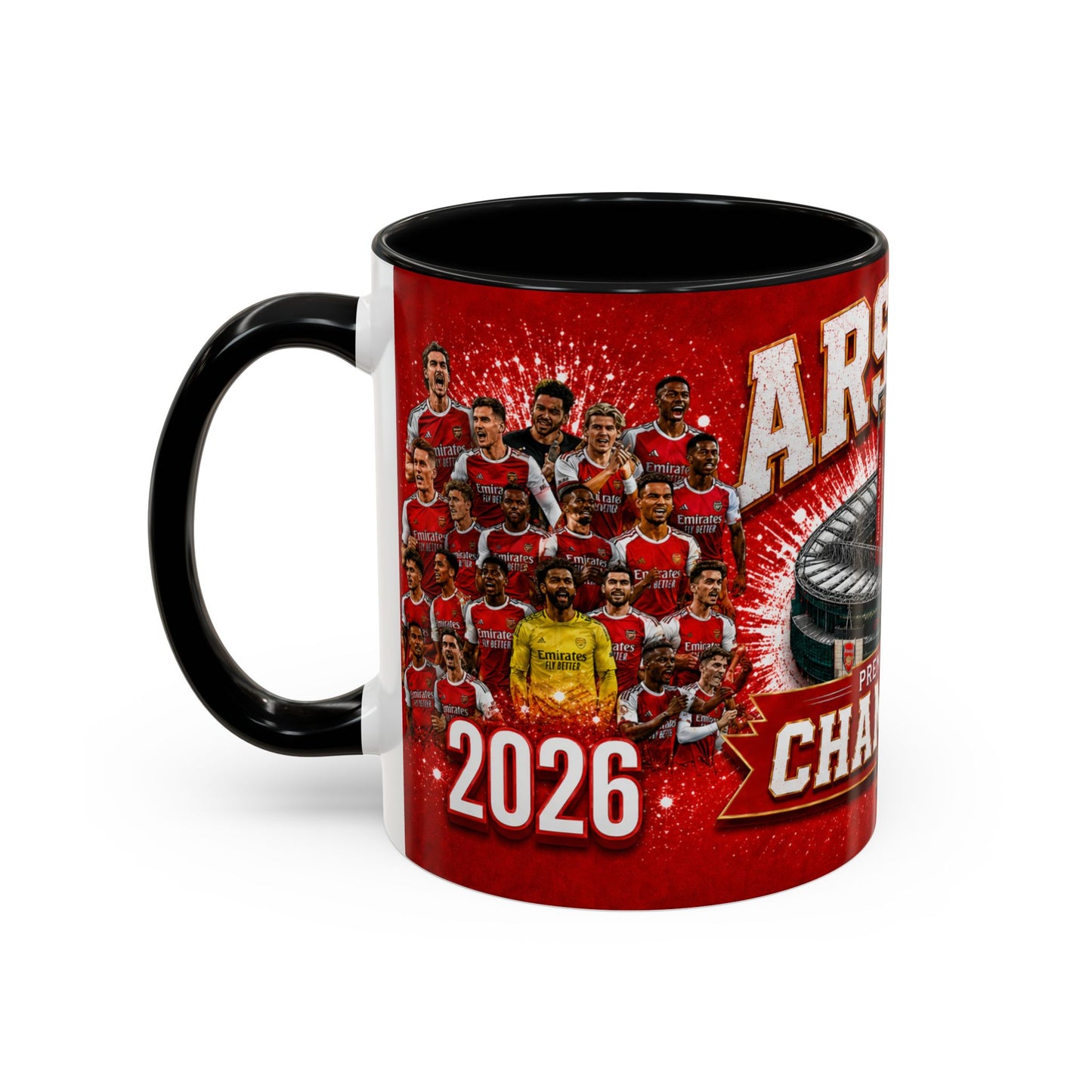 Arsenal Champions 2026 Accent Coffee Mug (NEW)