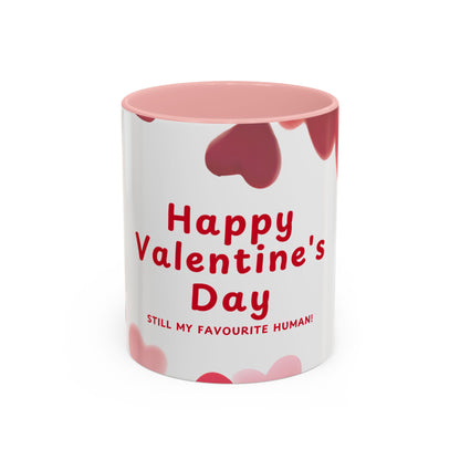 Valentine's Day Coffee Mug — "Still My Favourite Human" Accent Mug