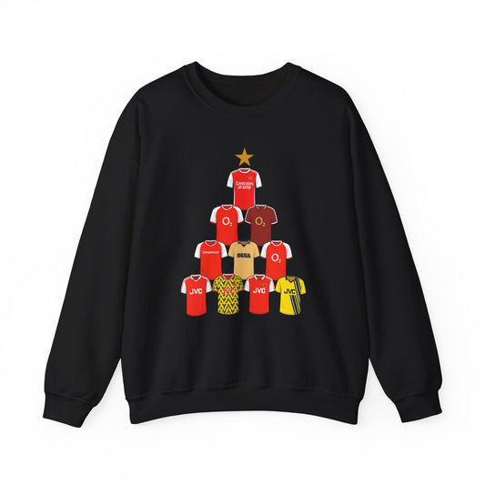 Football Jersey Christmas Tree Sweatshirt — Retro Kit Holiday Crewneck