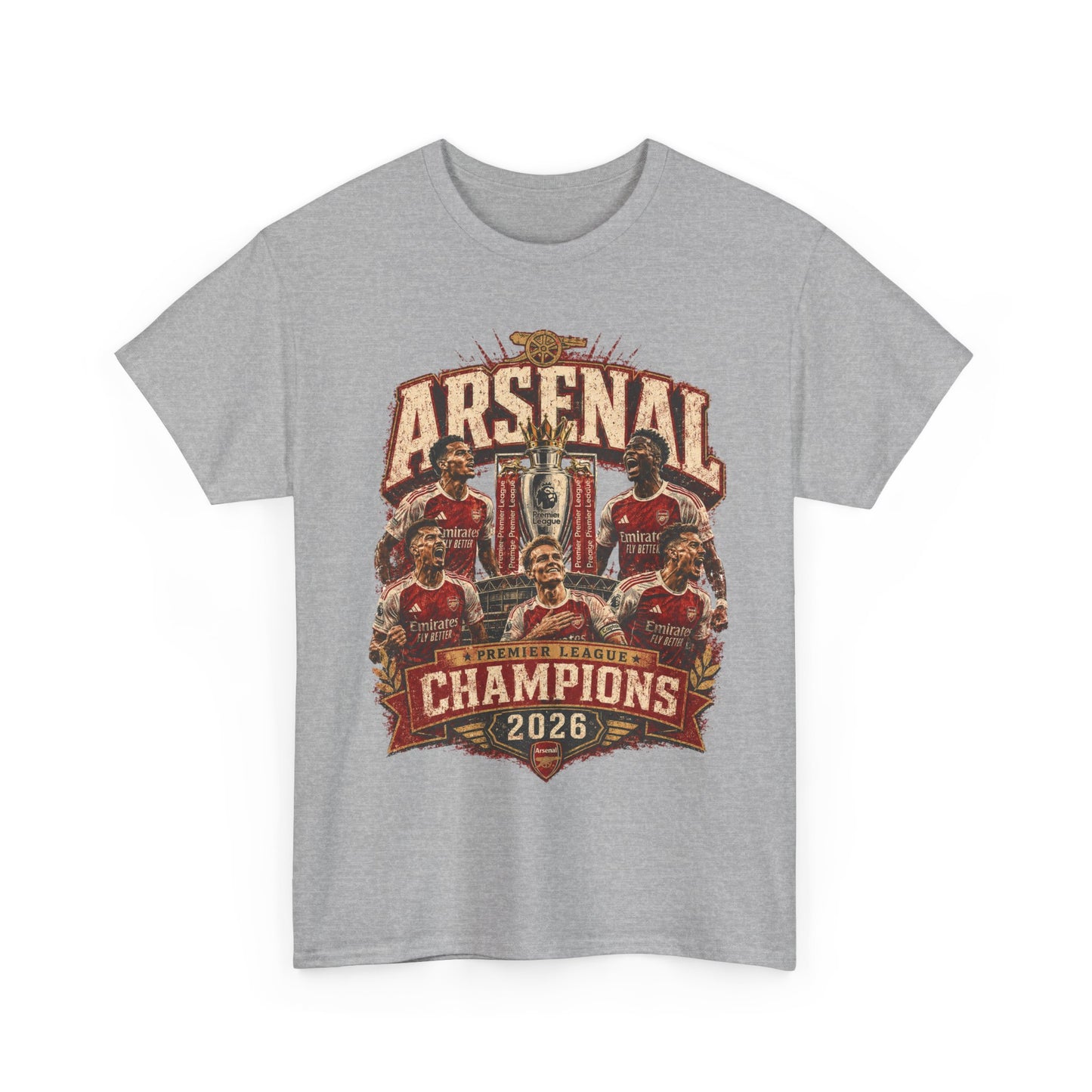 Arsenal 2026 Champions T-Shirt — Retro Team Trophy Football Tee
