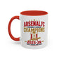 Arsenal FC Champions 2025-26 Accent Coffee Mug