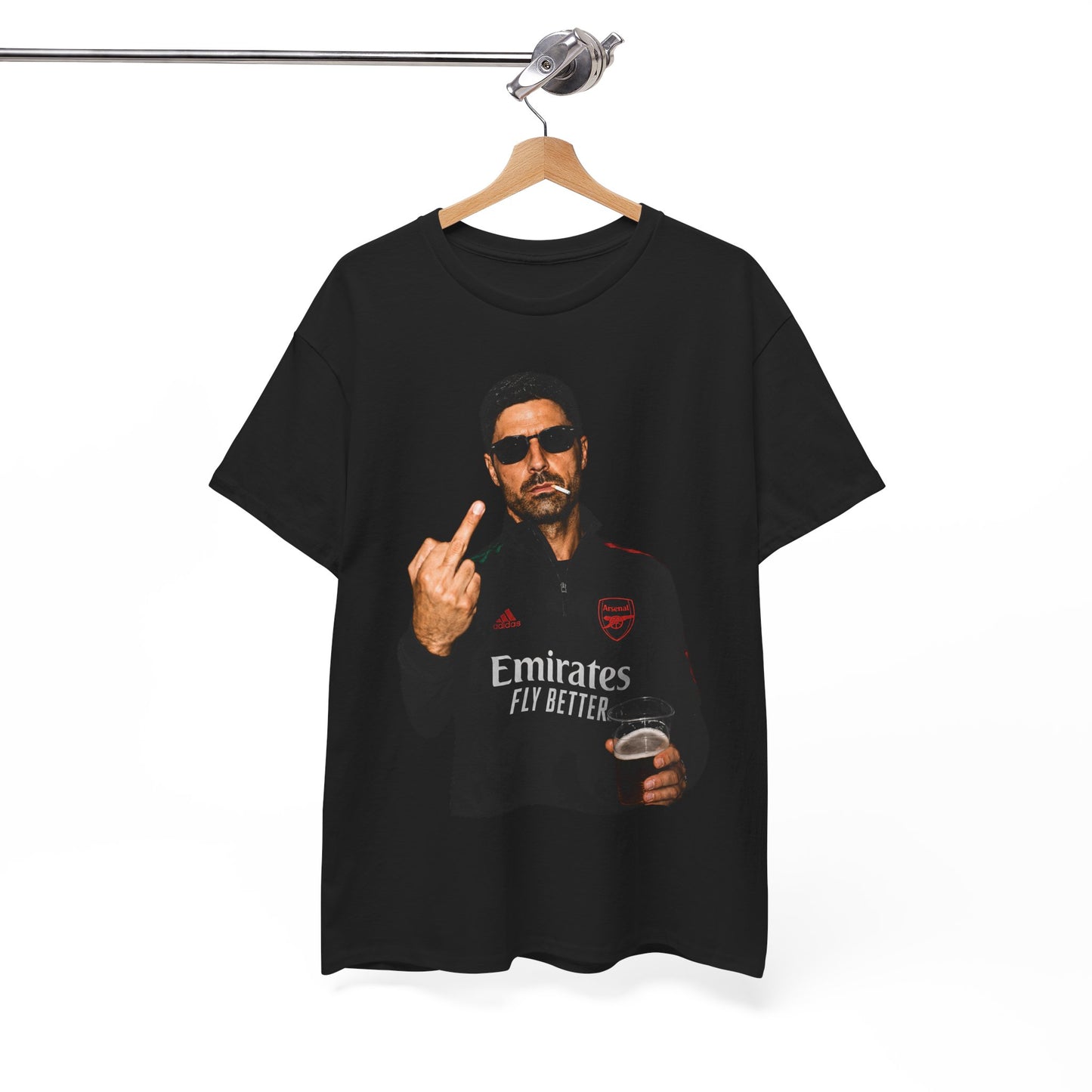 Arteta Flipping The Finger Arsenal Football Tee Design (New)