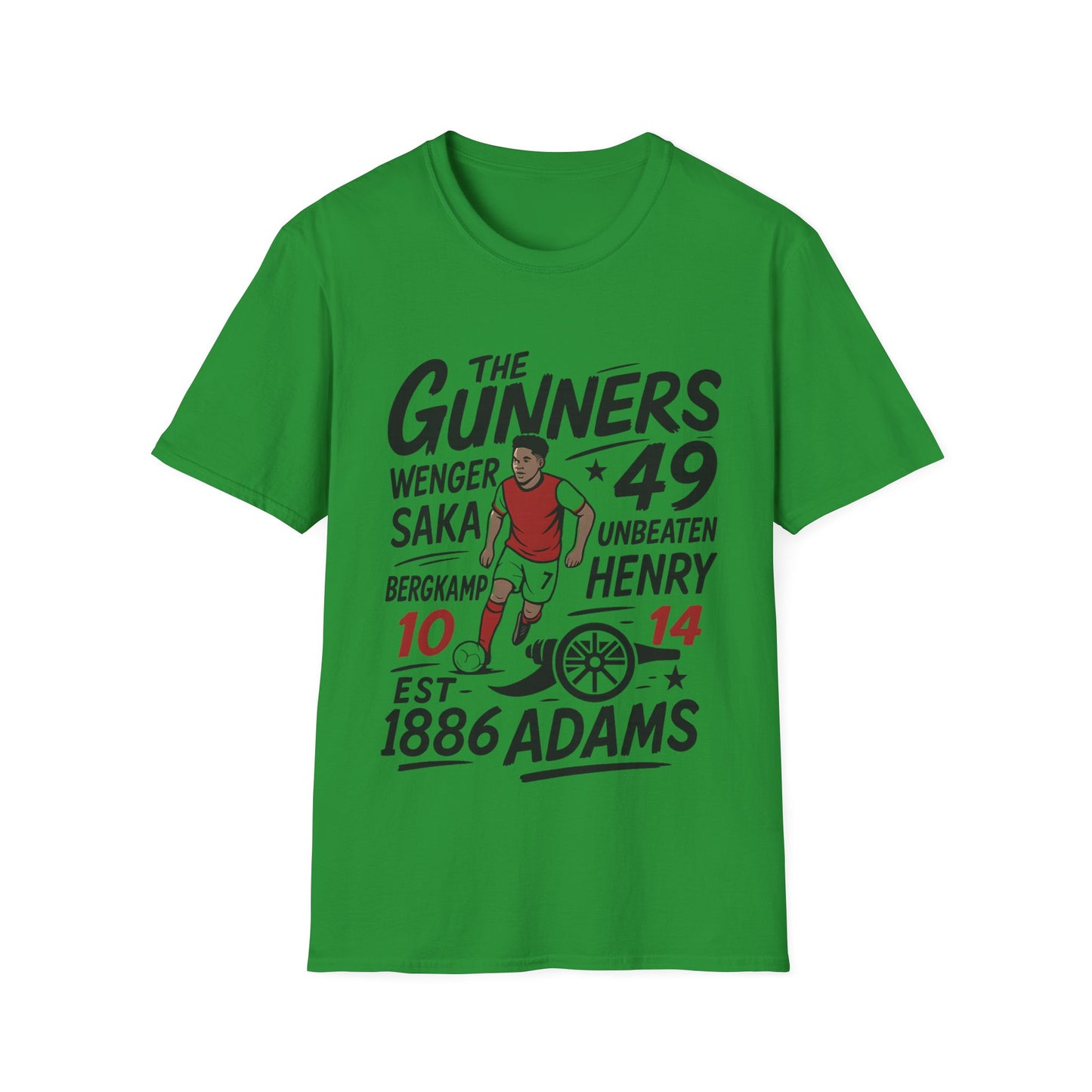 The Gunners Arsenal T-Shirt — Arsenal Legends Shirt (Wenger, Henry, Bergkamp, Saka)